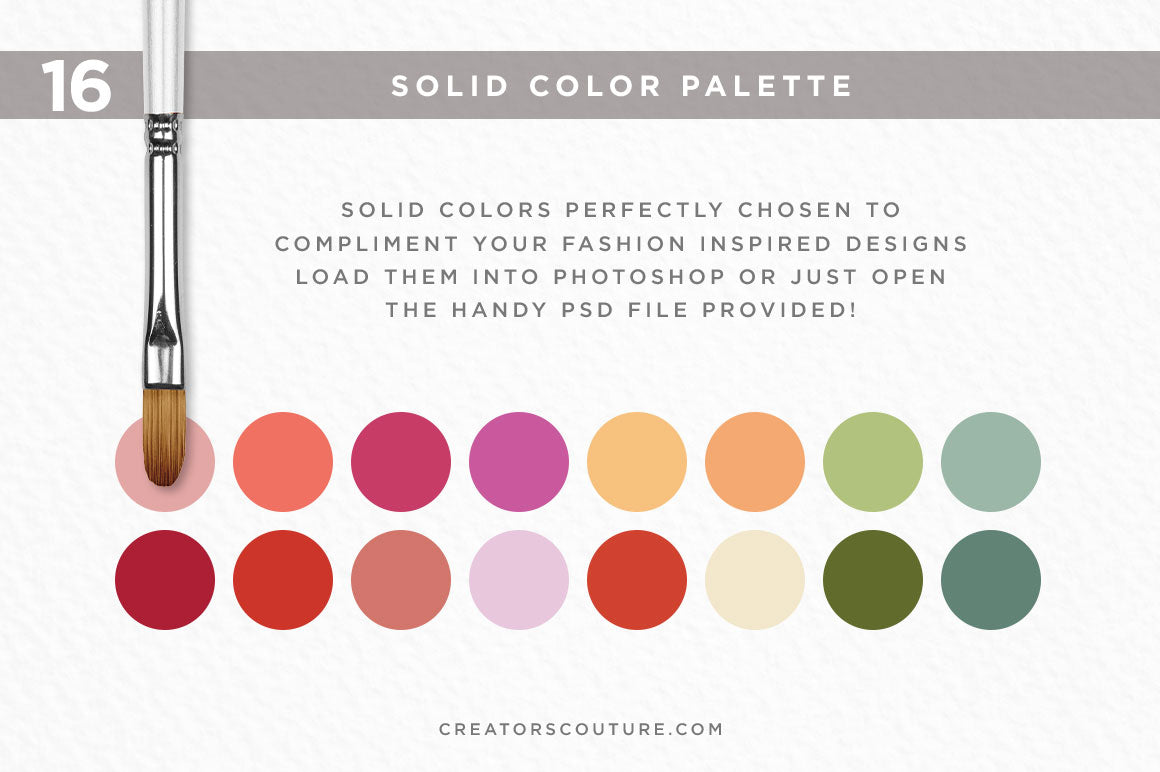 Color Couture "April Flowers" | Fashion Inspired Photoshop Brush Color Palettes - Creators Couture