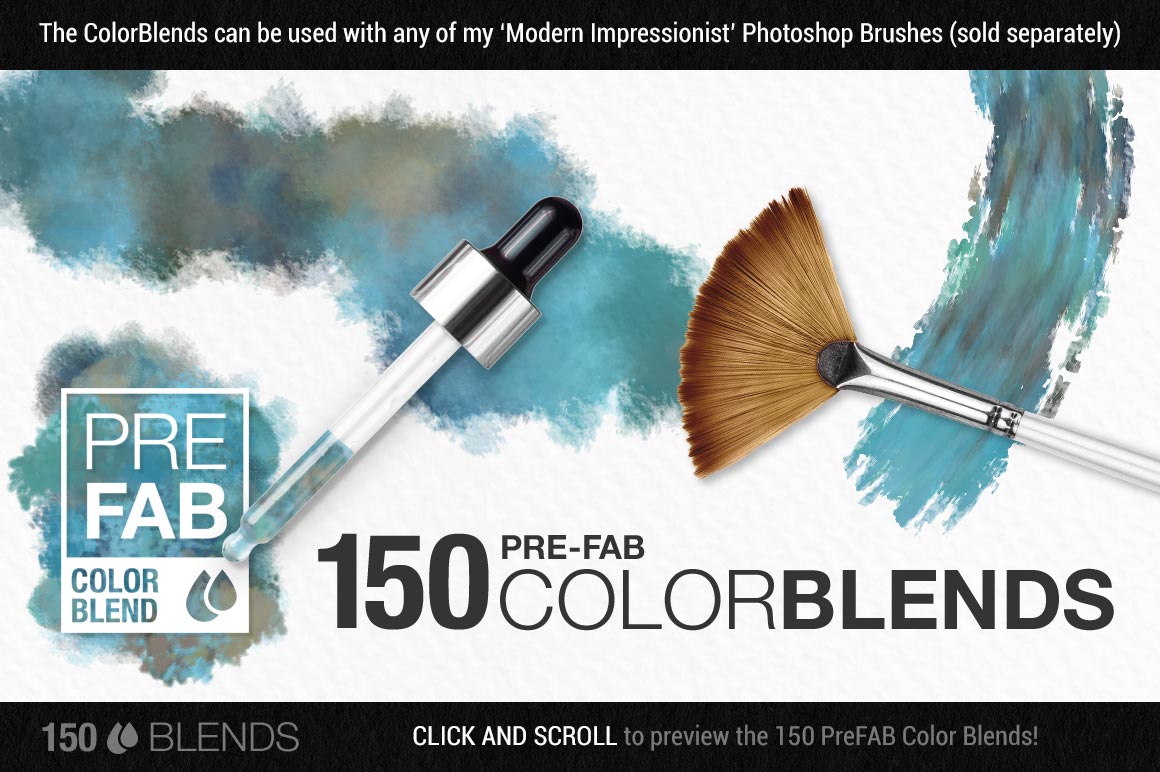 Colors of the Côte d'Azur Impressionist Photoshop Brush Color Palettes color blends preview