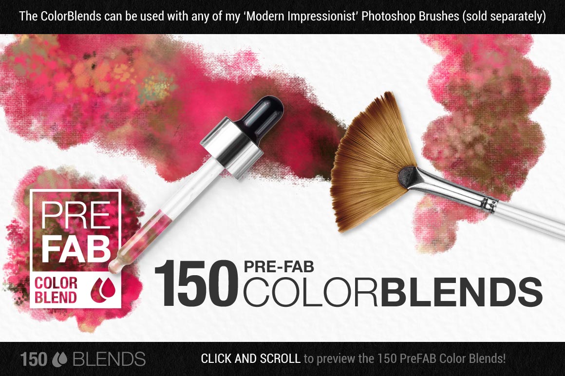 Colors of the Côte d'Azur Impressionist Photoshop Brush Color Palettes, color blends preview 2