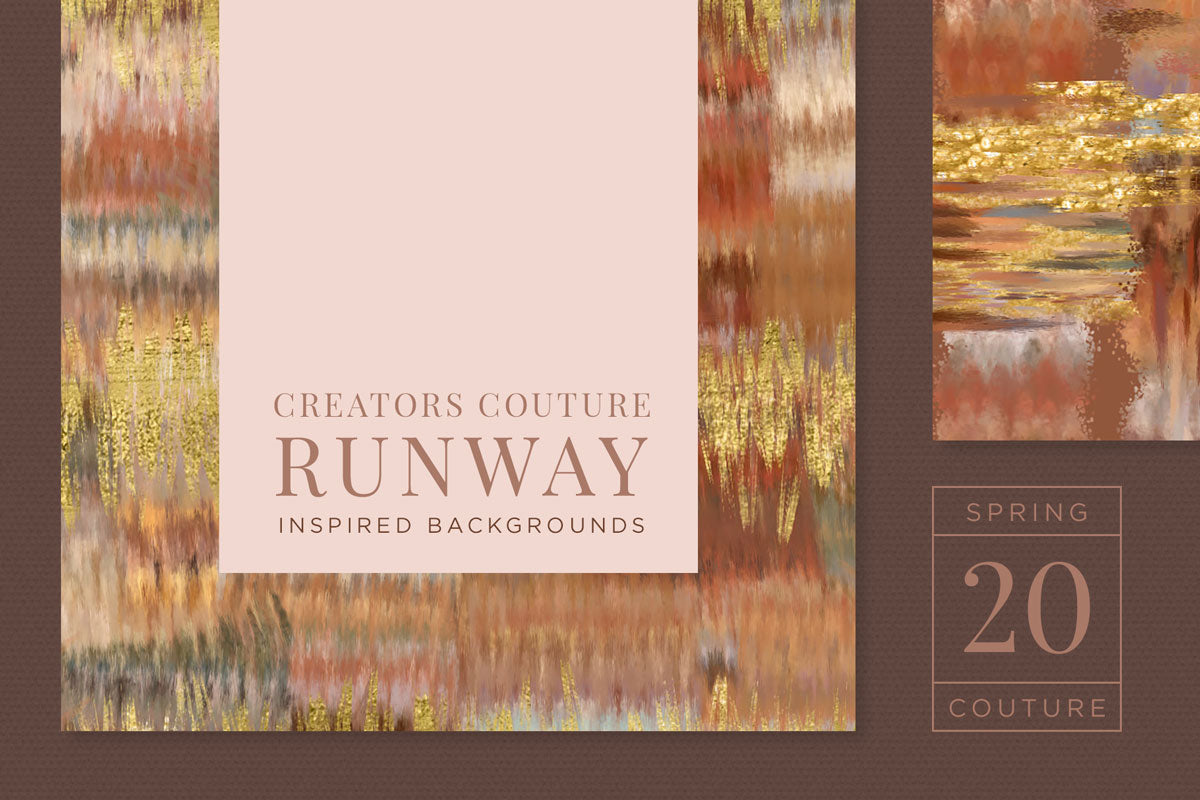 Earthy, Couture-Inspired Textile Digital Papers, cover image