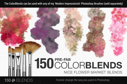 Colors of the Côte d'Azur Impressionist Photoshop Brush Color Palettes, nice flower market blends