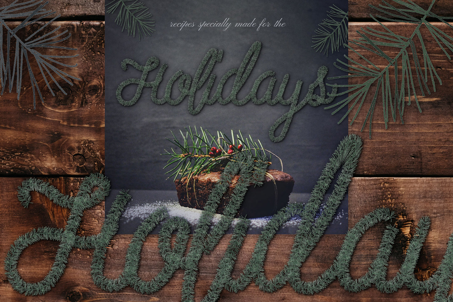 Luxe Christmas & Holiday Greenery Alphabets: holiday blog graphics