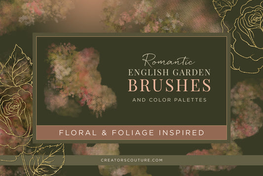 floral and foliage photoshop brushes for wedding and feminine designs cover image