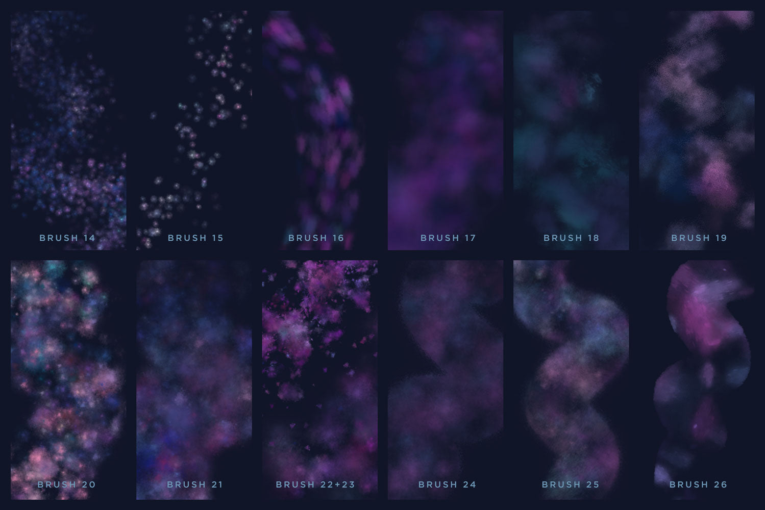 galaxy, starry brush chart 1