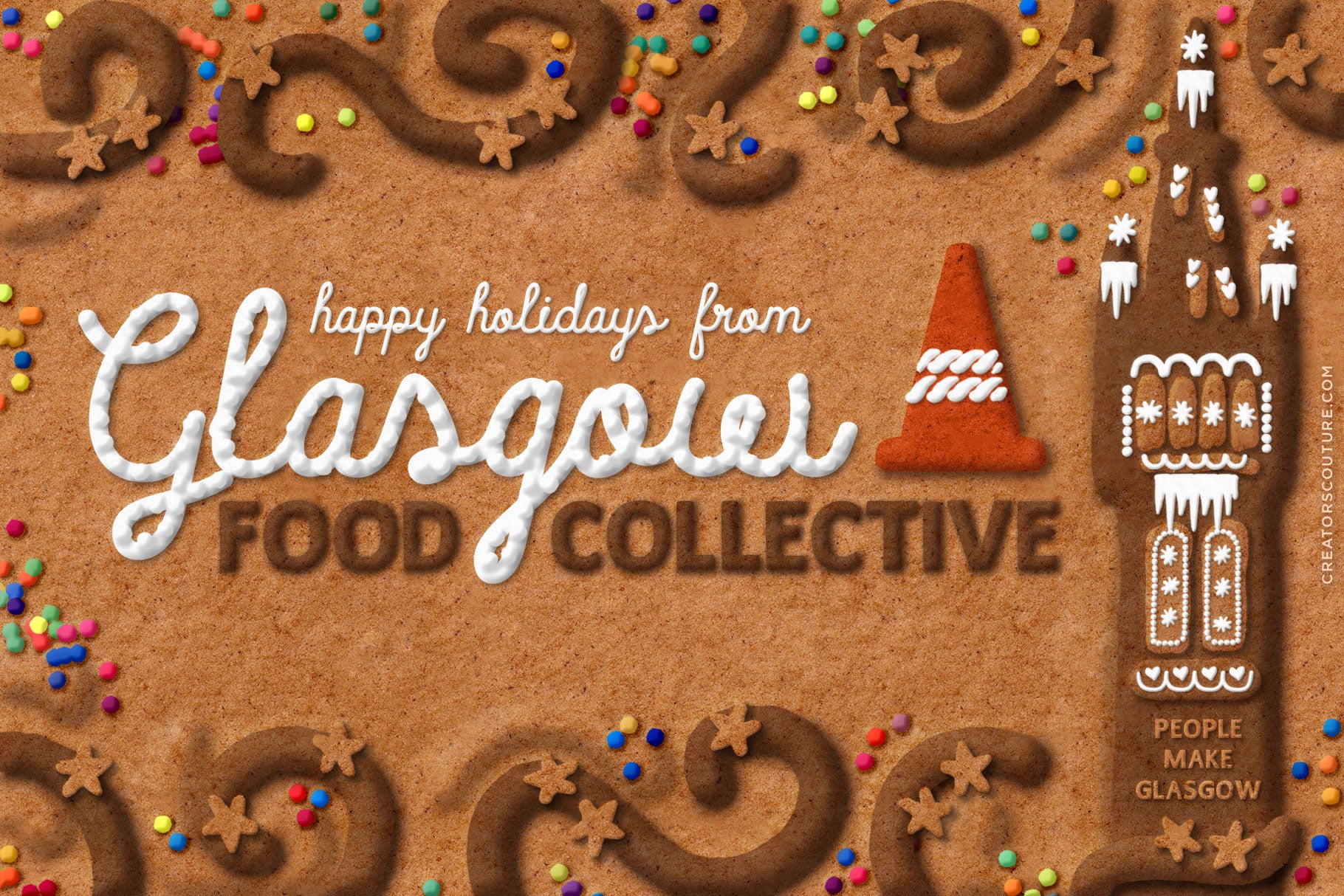 Gingerbread, Cookie, & Cake Graphic & Lettering Effects for Photoshop, gingerbread tower and cake