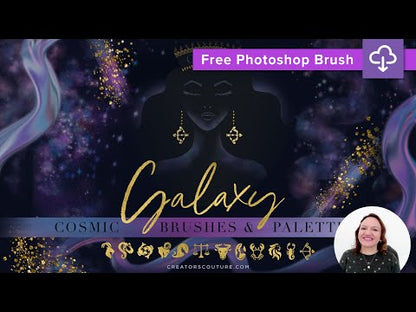 Galaxy Multi-Color Photoshop Brushes: Mystical, Celestial, Space-Inspired Brushes