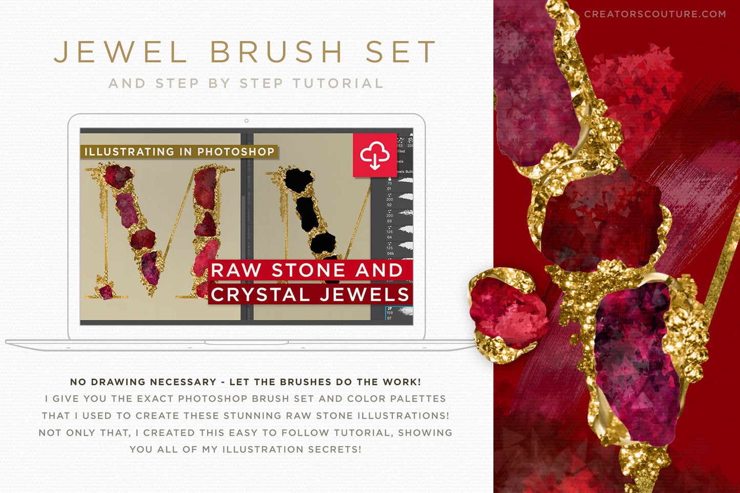 Gem, Crystal, & Birthstone Photoshop Brush Studio & Color Palettes