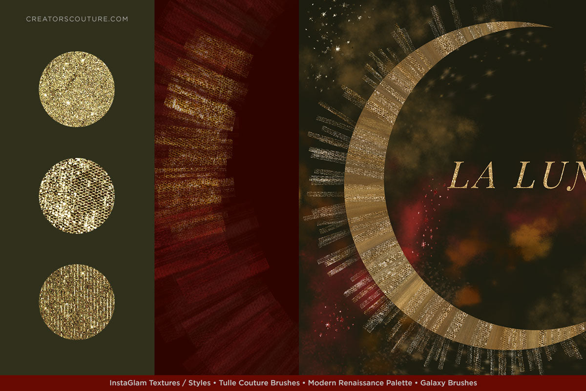 InstaGLAM: Gold Foil & Metallic Gold Styles & Textures for Photoshop