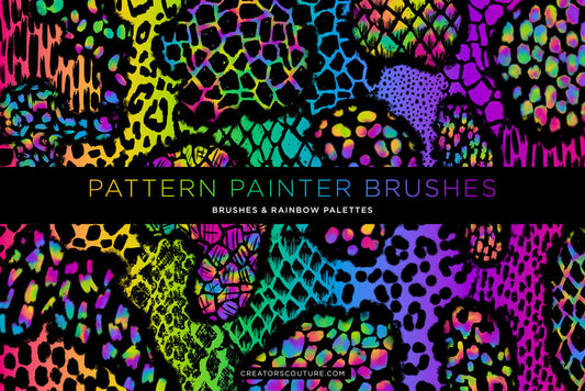 Pattern Painter Brushes for Photoshop: Artistic & Hand Drawn