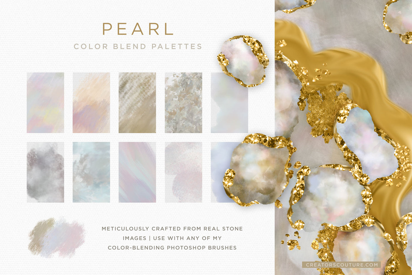 Gem, Crystal, & Birthstone Photoshop Brush Studio & Color Palettes