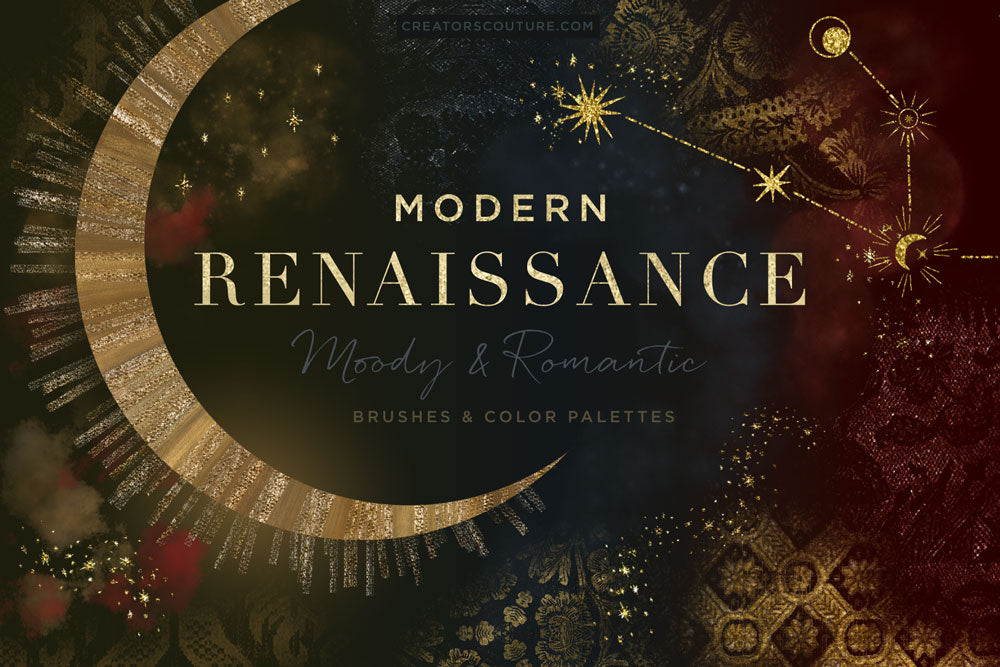 Modern Renaissance: Moody & Romantic Couture-inspired Palettes & Brushes