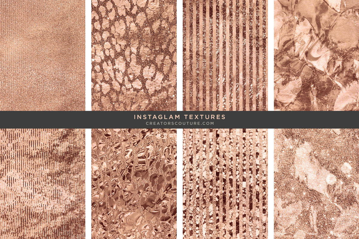 Gold Foil & Metallic Gold Styles & Textures: InstaGLAM for Illustrator