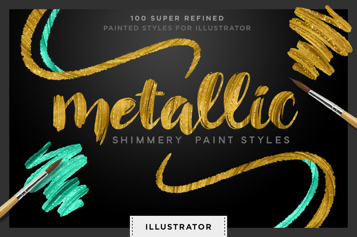 Shimmery Swirls: Metallic Styles for Adobe Illustrator - Creators Couture