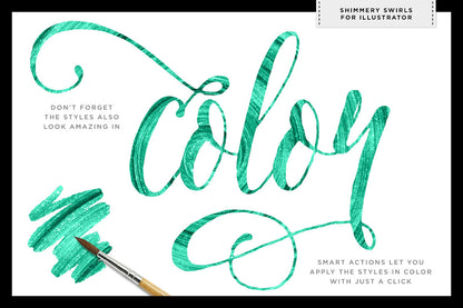 Shimmery Swirls: Metallic Styles for Adobe Illustrator - Creators Couture