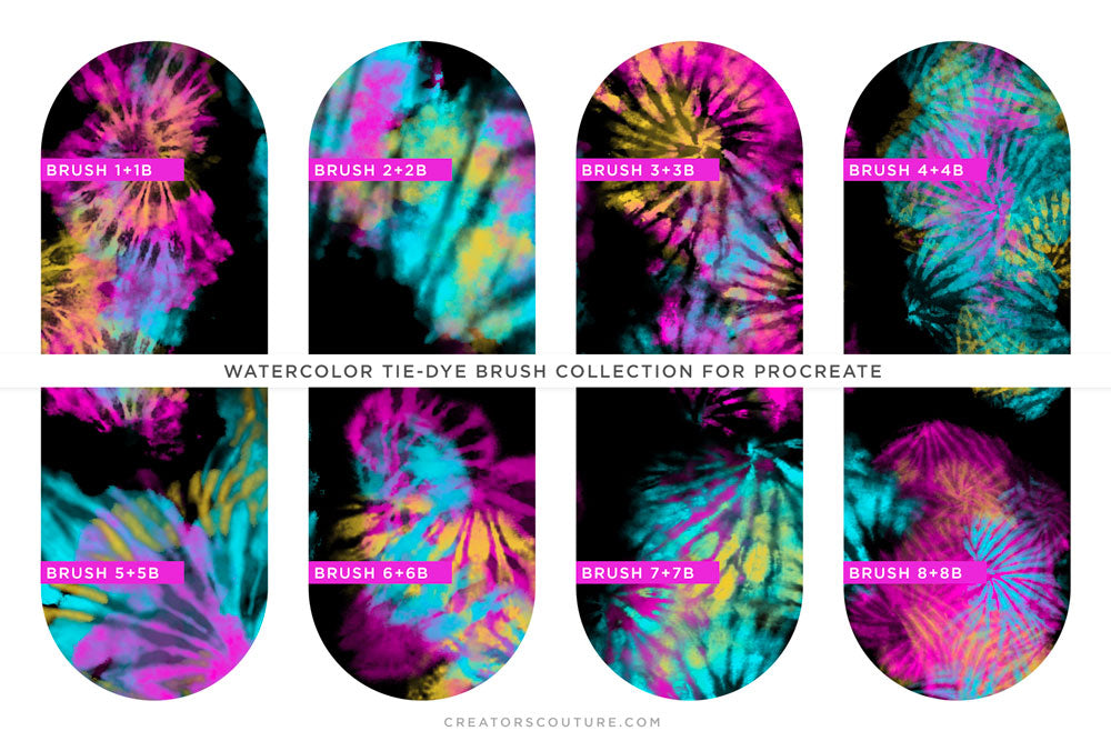 Procreate Tie-Dye Brush chart 1