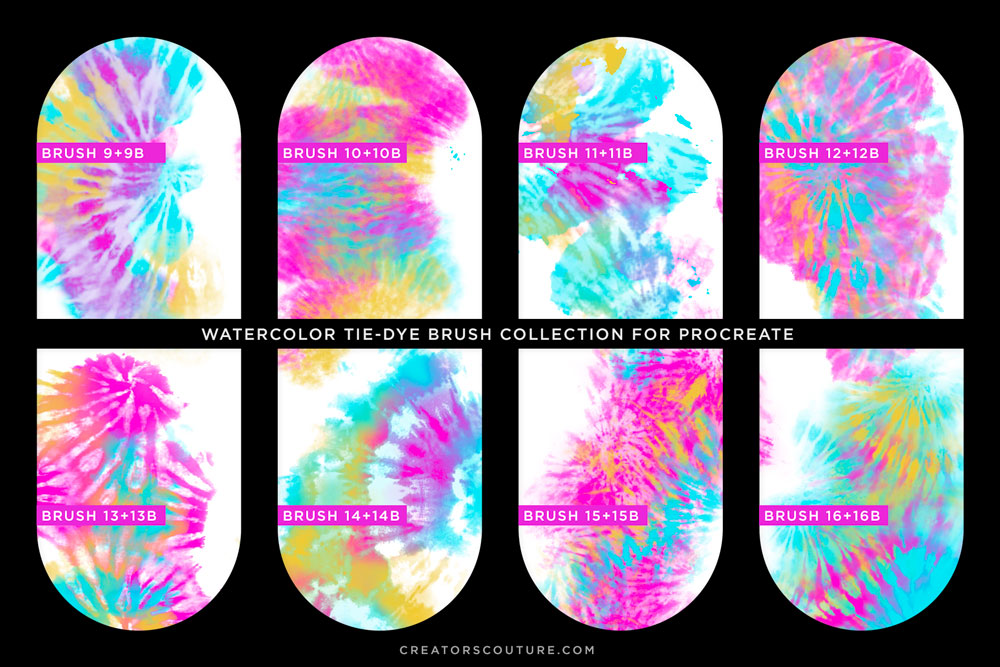 Procreate Tie-Dye Brush chart 2