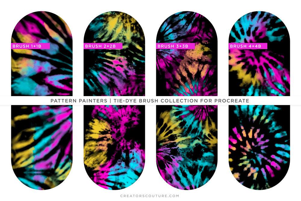 Procreate Tie-Dye Brush pattern chart 1