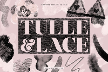 Artistic Tulle and Lace Fashion Inspired Photoshop Brushes Cover image