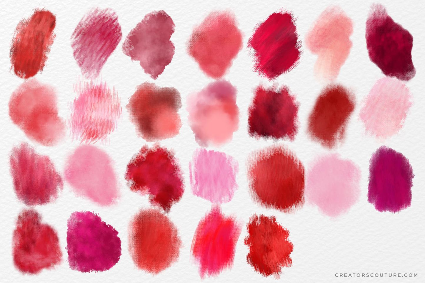 Valentine's Day Photoshop Brush Palettes, Heart Shaped Stamp Brushes, & Ready-Made Backgrounds